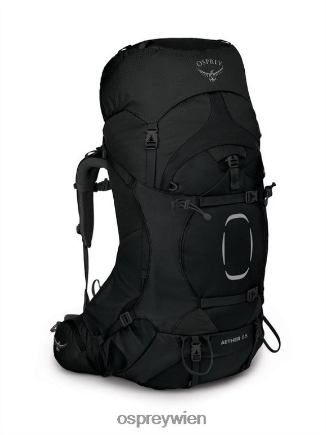 Männer Aether 65 Rucksackreisen Osprey Schwarz Rucksack J4028N74