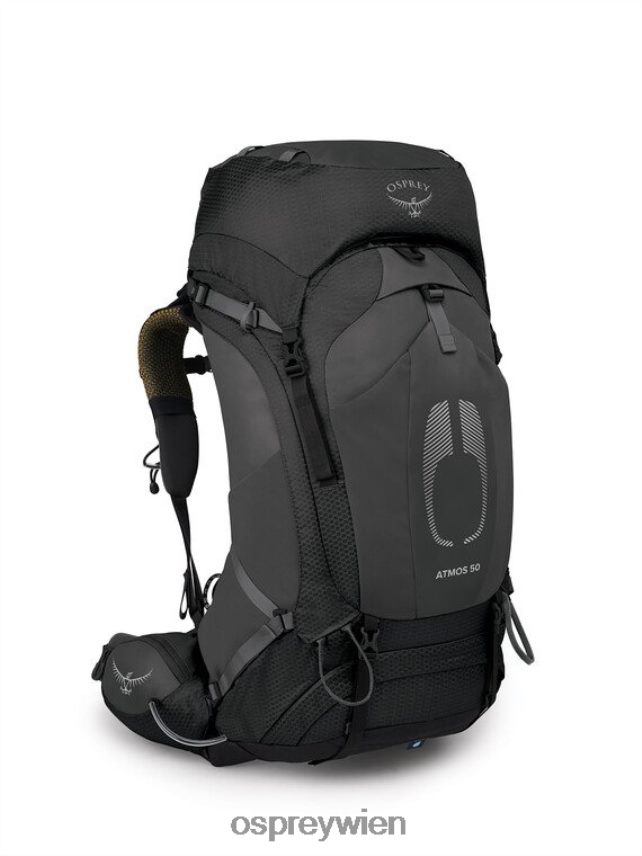 Männer Atmos AG 50 Rucksackreisen Osprey Schwarz Rucksack J4028N12