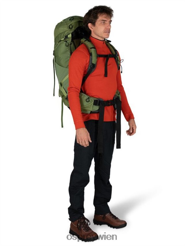 Männer Atmos AG 50 Rucksackreisen Osprey mythisches Grün Rucksack J4028N11