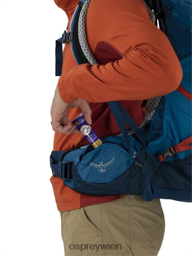 Männer Atmos AG LT 65 Rucksackreisen Osprey Nachtschicht Schlackenblau Rucksack J4028N1