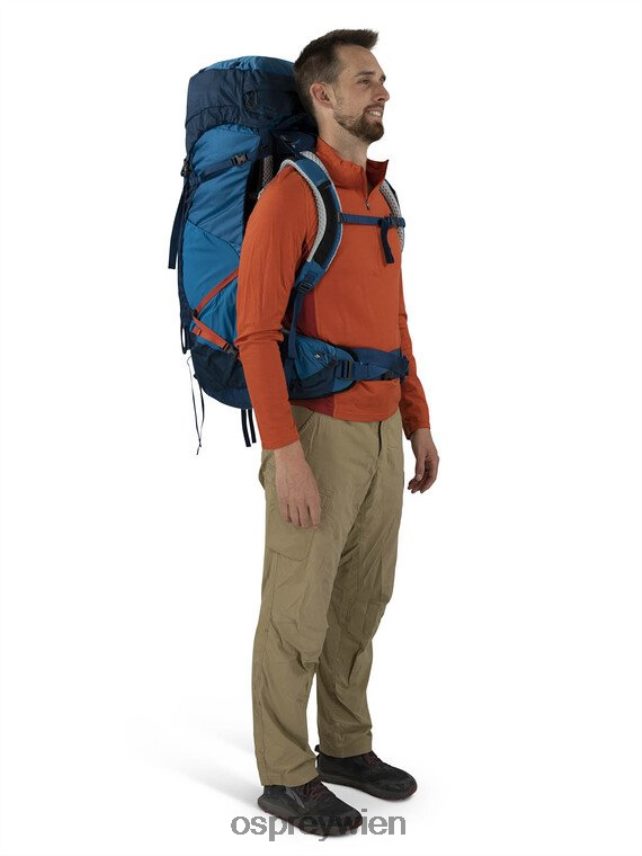 Männer Atmos AG LT 65 Rucksackreisen Osprey malerisches grünes Pfefferkorn im Tal Rucksack J4028N2
