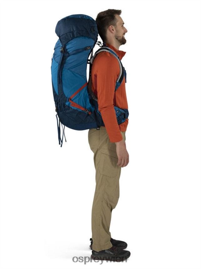 Männer Atmos AG LT 65 Rucksackreisen Osprey malerisches grünes Pfefferkorn im Tal Rucksack J4028N2
