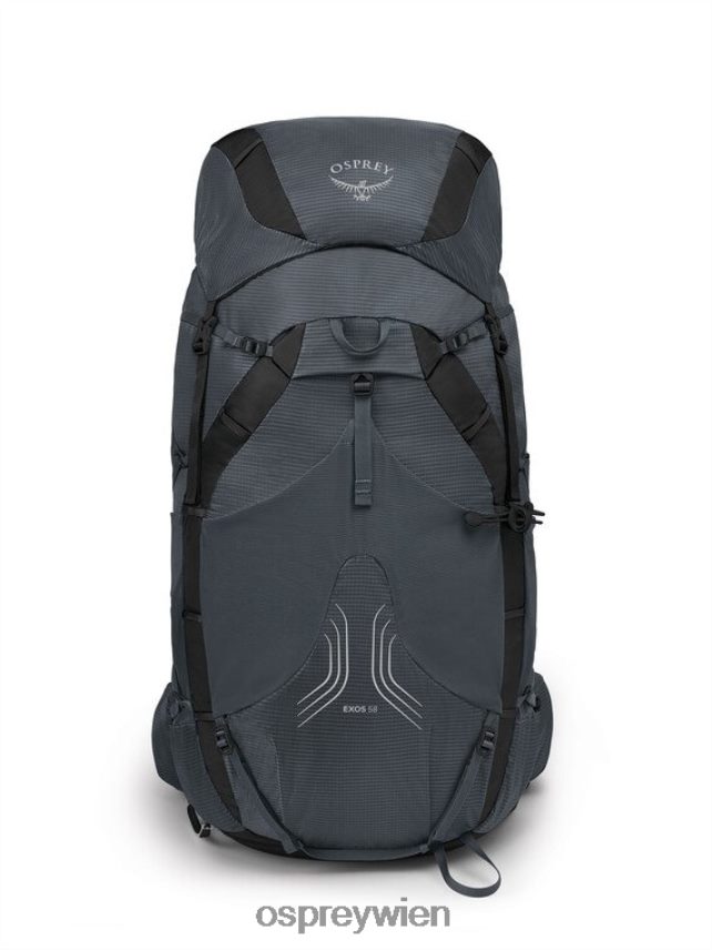 Männer Exos 58 Ultraleichter Rucksack Osprey Wolframgrau Rucksack J4028N24