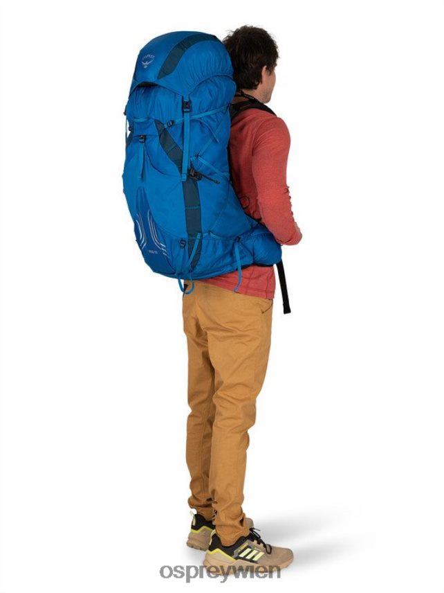 Männer Exos 58 Ultraleichter Rucksack Osprey blaues Band Rucksack J4028N25