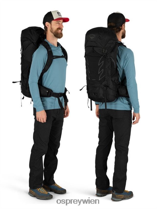 Männer Talon 44 Rucksackreisen | Wandern | Multisport Osprey Stealth-Schwarz Rucksack J4028N27