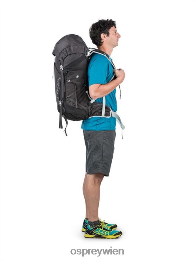 Männer Talon 44 Rucksackreisen | Wandern | Multisport Osprey Stealth-Schwarz Rucksack J4028N27