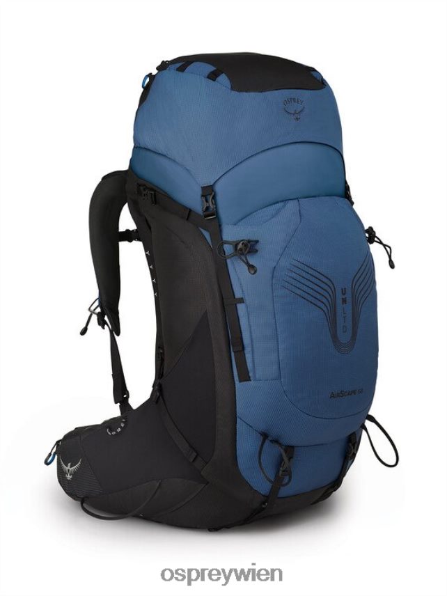 Männer Unltd Airscape 68 Rucksackreisen Osprey Marina Bay blau Rucksack J4028N49