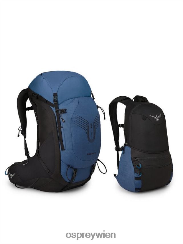 Männer Unltd Airscape 68 Rucksackreisen Osprey Marina Bay blau Rucksack J4028N49