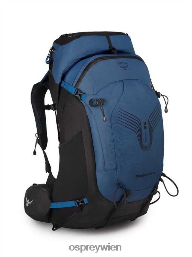 Männer Unltd Antigravity 64 Rucksackreisen Osprey Marina Bay blau Rucksack J4028N48