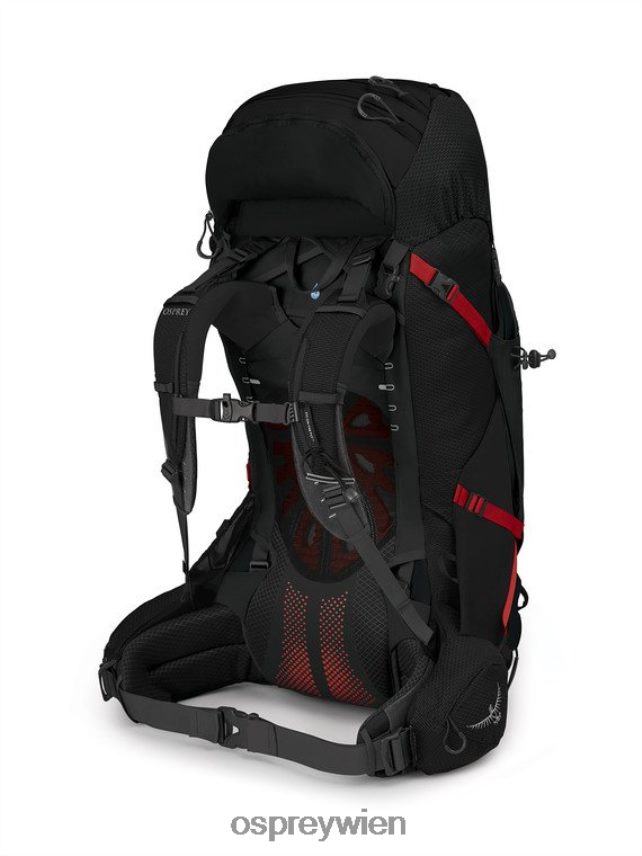 Männer Äther plus 60 Rucksacktouren Osprey Schwarz Rucksack J4028N68