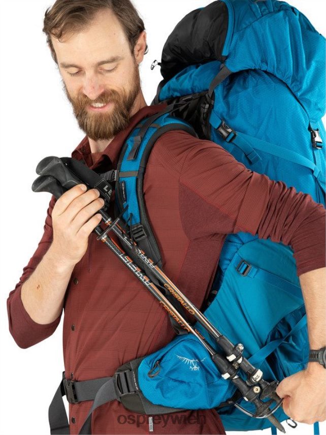 Männer Äther plus 60 Rucksacktouren Osprey Sonnenfinsternis grau Rucksack J4028N66