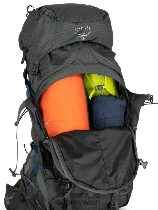 Männer Äther plus 70 Rucksackreisen Osprey Sonnenfinsternis grau Rucksack J4028N75