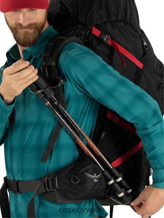 Männer Äther plus 85 Rucksackreisen Osprey Schwarz Rucksack J4028N79