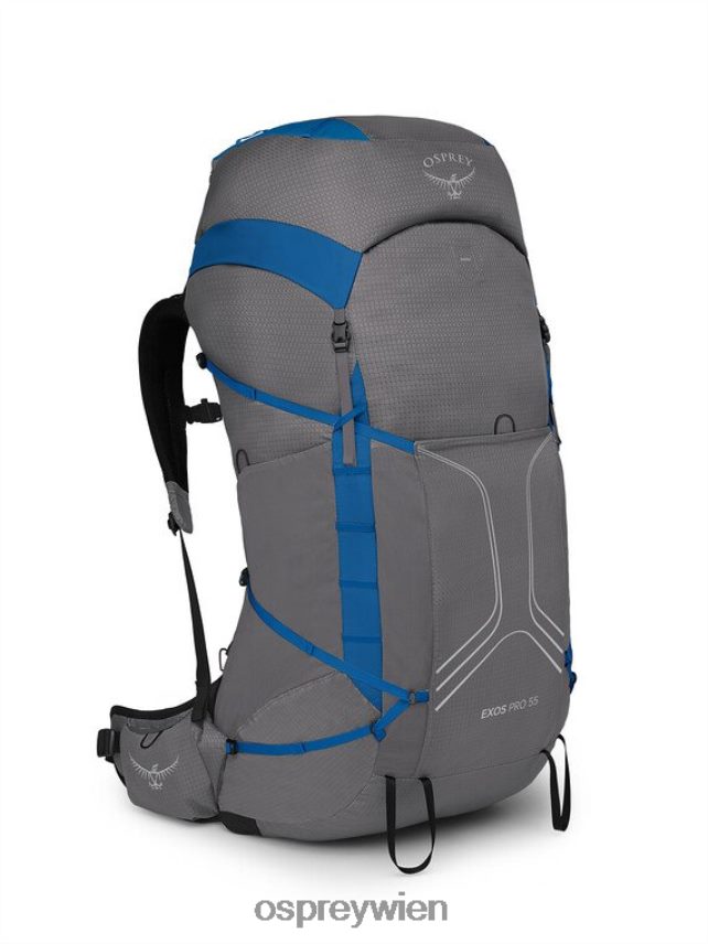 unisex Exos Pro 55 Rucksackreisen Osprey Dale Grey Agam Blue Rucksack J4028N26