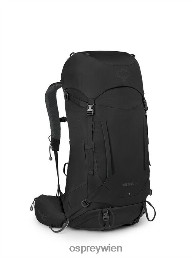 unisex Kestrel 38 Rucksackreisen Osprey Schwarz Rucksack J4028N223