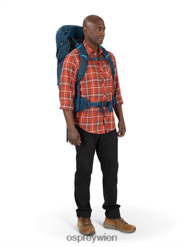 unisex Kestrel 48 Rucksackreisen Osprey Atlasblaues Heidekraut Rucksack J4028N52