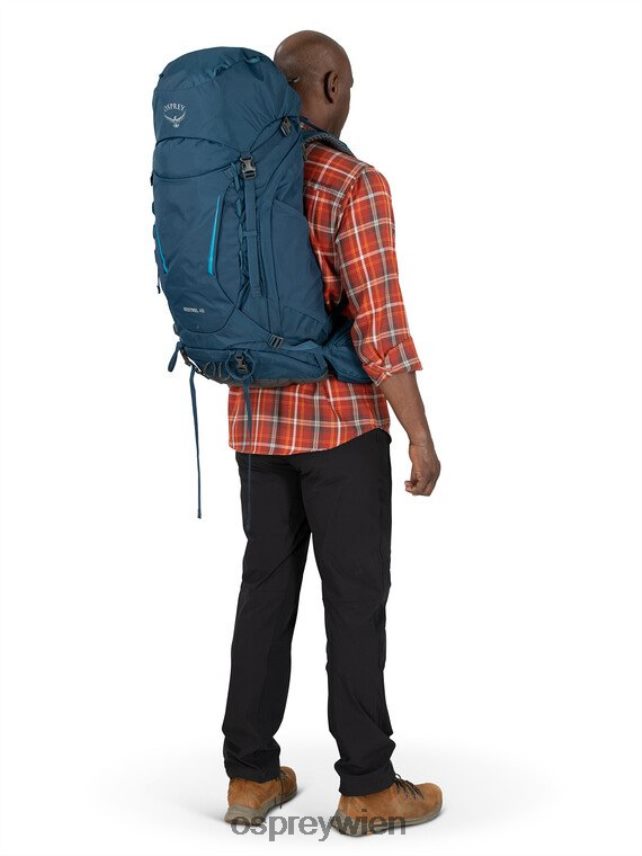 unisex Kestrel 48 Rucksackreisen Osprey Atlasblaues Heidekraut Rucksack J4028N52