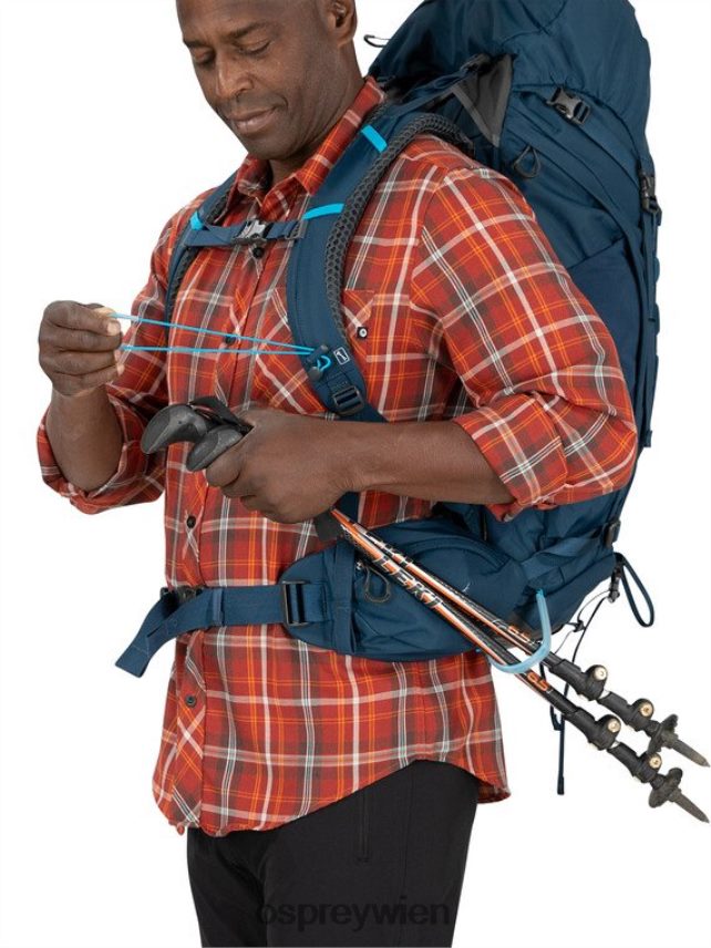 unisex Kestrel 48 Rucksackreisen Osprey Atlasblaues Heidekraut Rucksack J4028N52