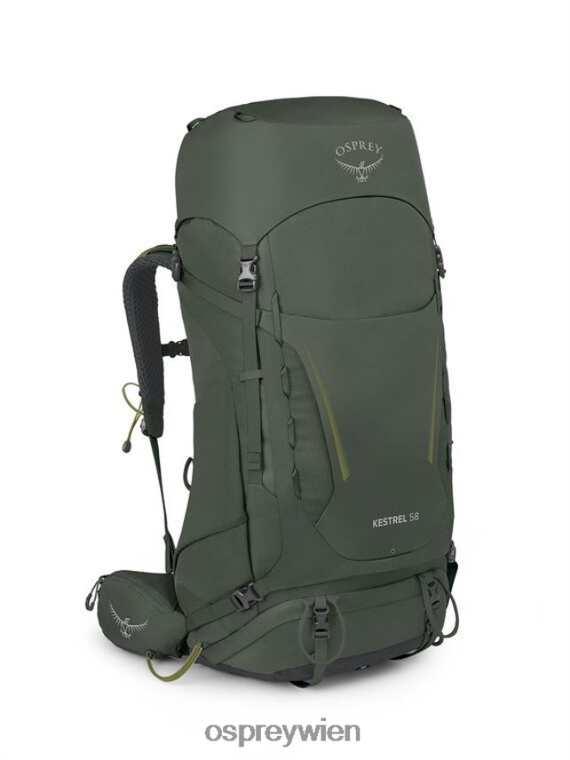 unisex Kestrel 58 Rucksackreisen Osprey Bonsai-Grün Rucksack J4028N56