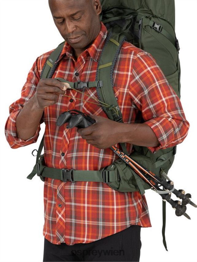 unisex Kestrel 58 Rucksackreisen Osprey Bonsai-Grün Rucksack J4028N56