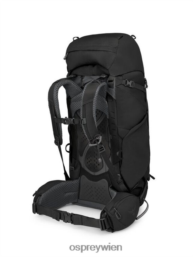 unisex Kestrel 58 Rucksackreisen Osprey Schwarz Rucksack J4028N55