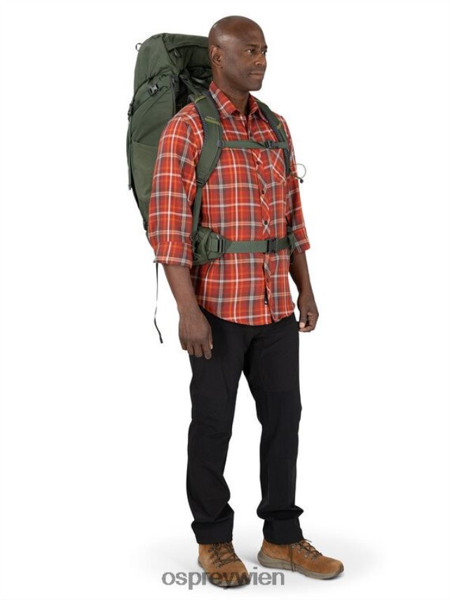 unisex Kestrel 58 Rucksackreisen Osprey Schwarz Rucksack J4028N55