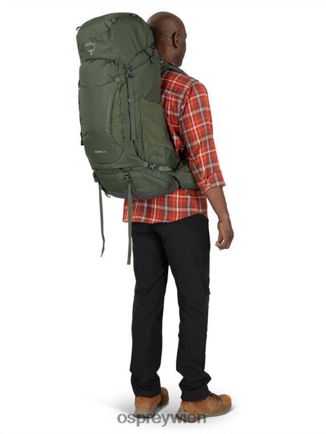 unisex Kestrel 58 Rucksackreisen Osprey Schwarz Rucksack J4028N55