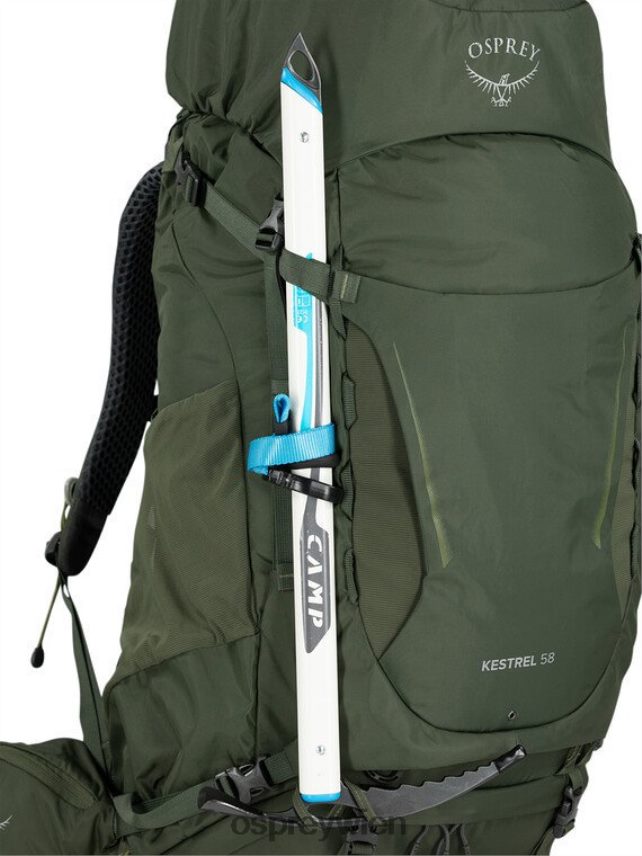unisex Kestrel 58 Rucksackreisen Osprey Schwarz Rucksack J4028N55