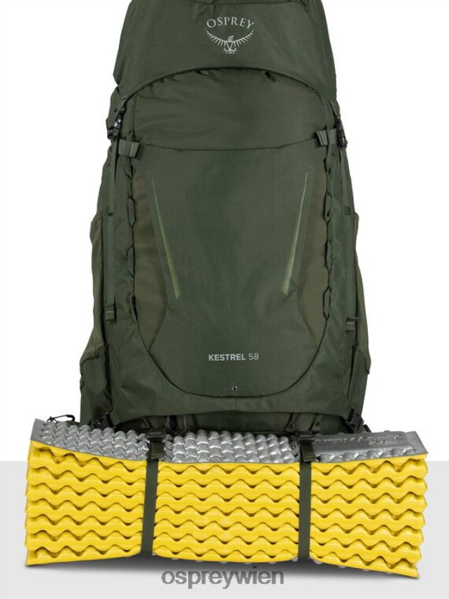 unisex Kestrel 58 Rucksackreisen Osprey Schwarz Rucksack J4028N55