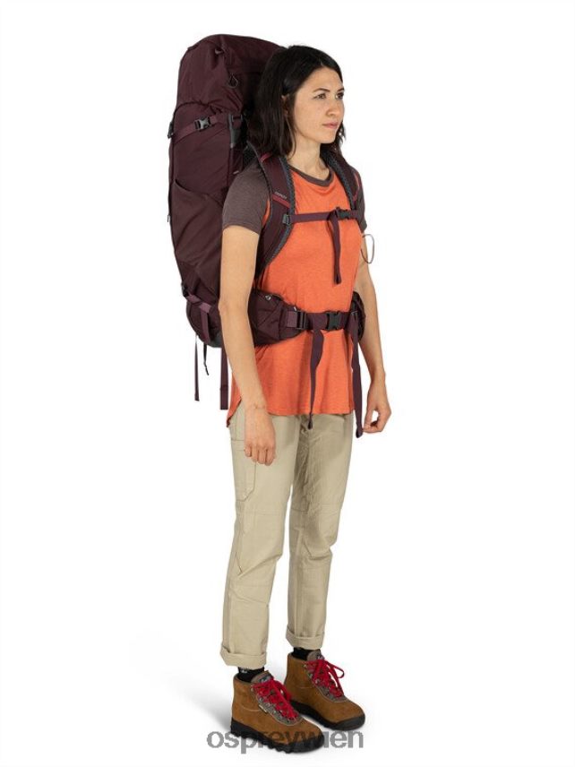 unisex Kyte 58 Rucksackreisen Osprey Schwarz Rucksack J4028N63