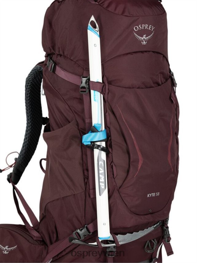 unisex Kyte 58 Rucksackreisen Osprey Schwarz Rucksack J4028N63