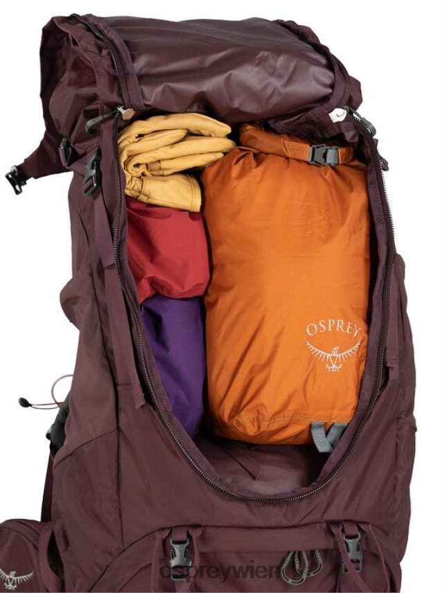 unisex Kyte 58 Rucksackreisen Osprey Schwarz Rucksack J4028N63