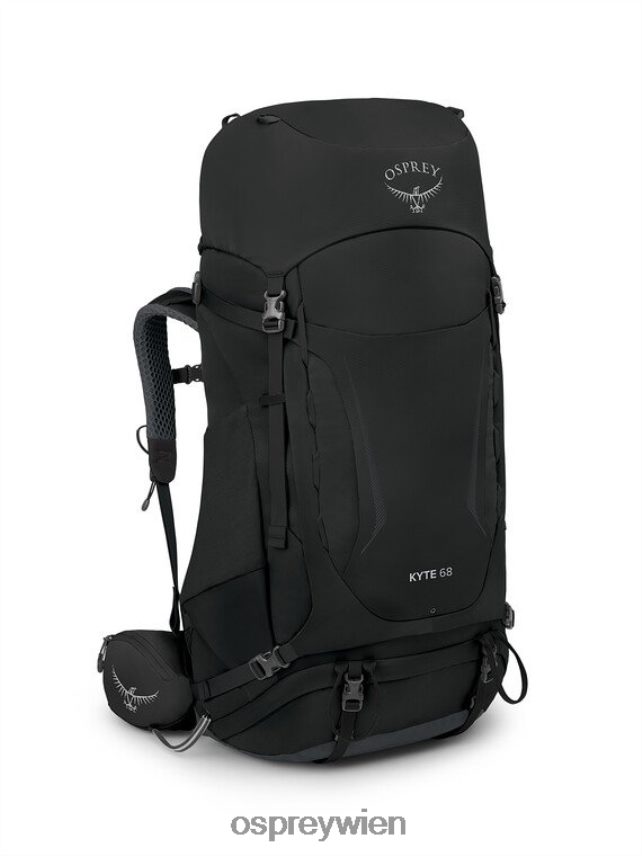 unisex Kyte 68 Rucksackreisen Osprey Schwarz Rucksack J4028N65