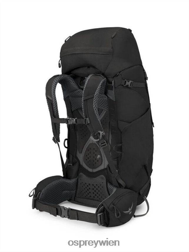 unisex Kyte 68 Rucksackreisen Osprey Schwarz Rucksack J4028N65