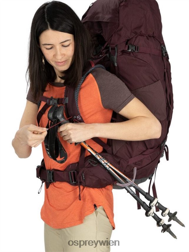 unisex Kyte 68 Rucksackreisen Osprey Schwarz Rucksack J4028N65