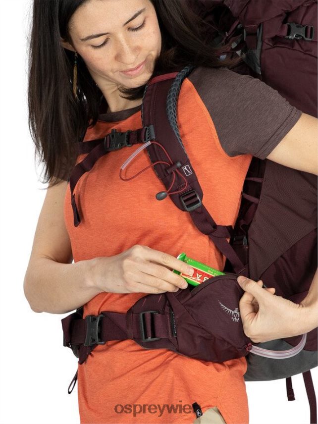 unisex Kyte 68 Rucksackreisen Osprey Schwarz Rucksack J4028N65