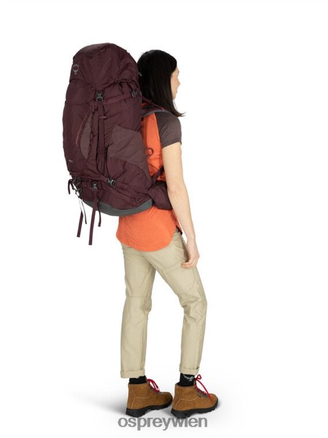 unisex Kyte 68 Rucksackreisen Osprey Schwarz Rucksack J4028N65