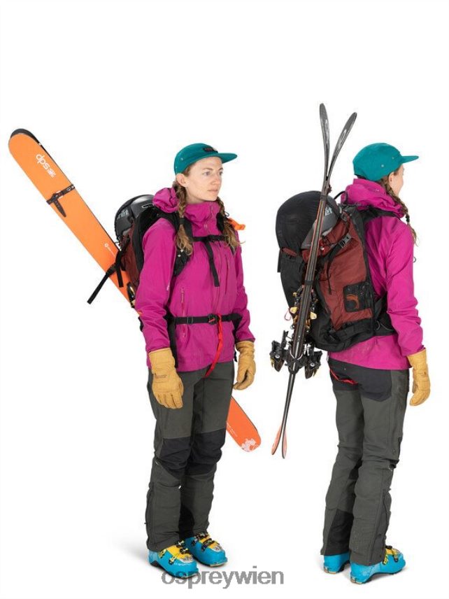 Frauen Sopris Pro 30 Backcountry-Skifahren/Snowboarden Osprey roter Berg Rucksack J4028N461