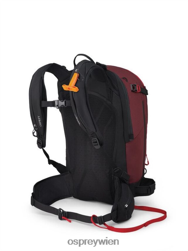 Männer Sölden Pro 32 Backcountry-Skifahren/Snowboarden Osprey roter Berg Rucksack J4028N466