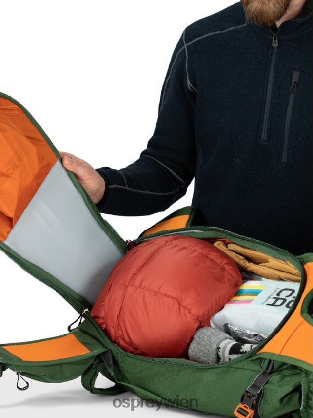 unisex Sölden 42 Backcountry-Skifahren/Snowboarden | leichtes Touren Osprey Staubmoosgrün Rucksack J4028N450