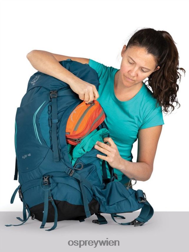 Frauen Kyte 36 Rucksackreisen | Tageswandern Osprey Eislake grün Rucksack J4028N420