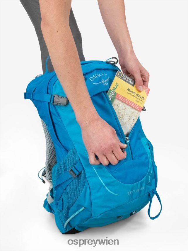 Frauen Sirrus 24-tägiges Wandern Osprey Blaubeere Rucksack J4028N288