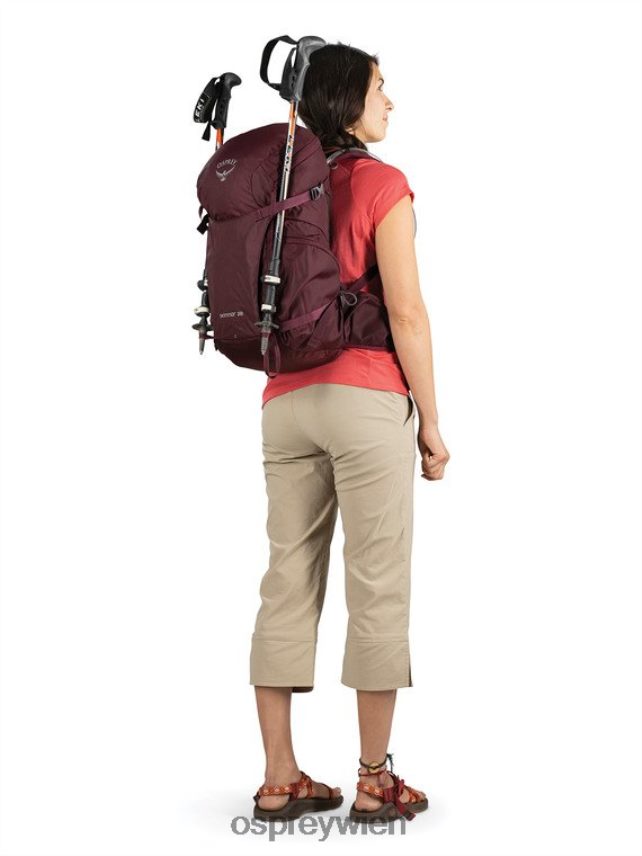 Frauen Skimmer 20 Wandern | Flüssigkeitszufuhr Osprey Pflaumenrot Rucksack J4028N416