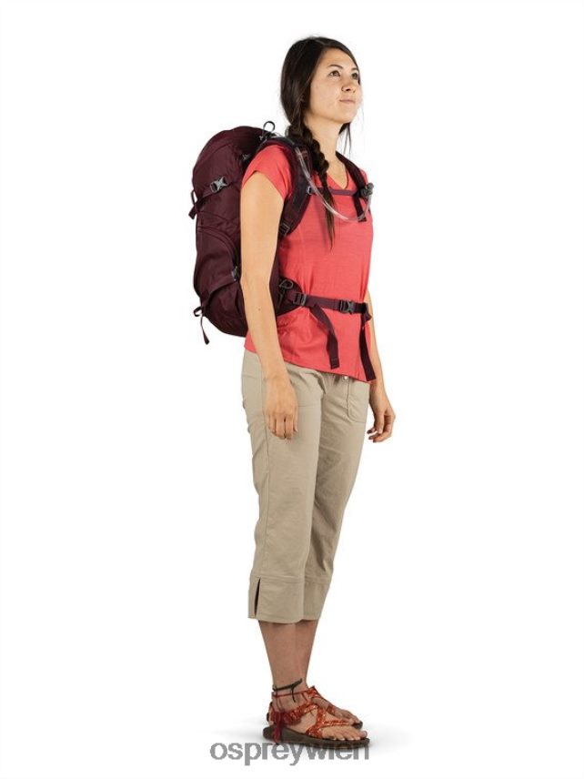 Frauen Skimmer 28 Wandern | Flüssigkeitszufuhr Osprey Pflaumenrot Rucksack J4028N417