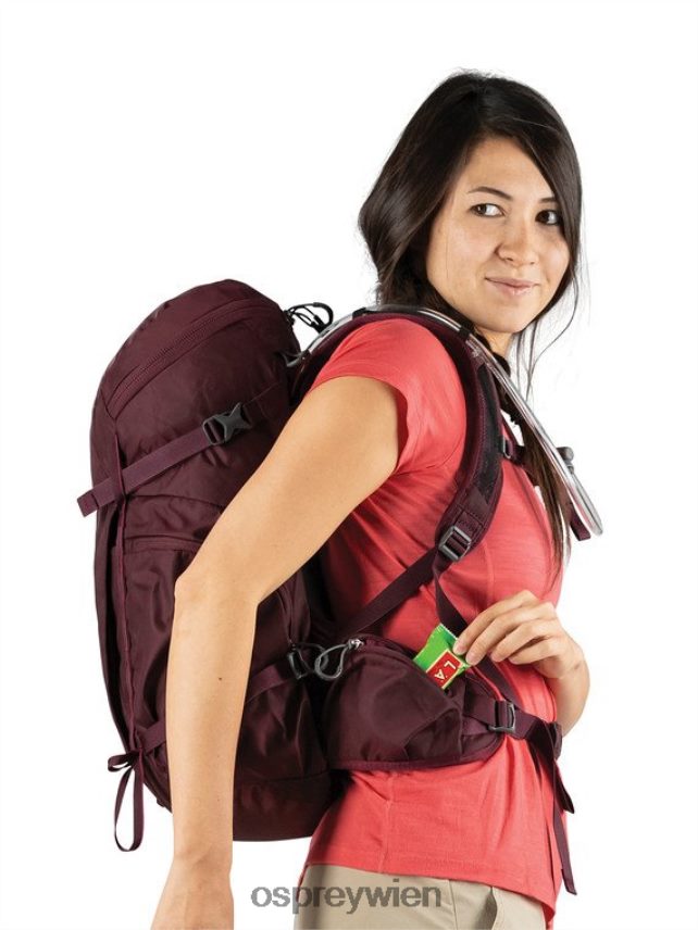 Frauen Skimmer 28 Wandern | Flüssigkeitszufuhr Osprey Pflaumenrot Rucksack J4028N417