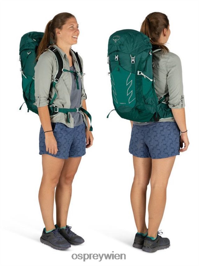 Frauen Sturm 30 Tage Wandern Osprey Jaspisgrün Rucksack J4028N347