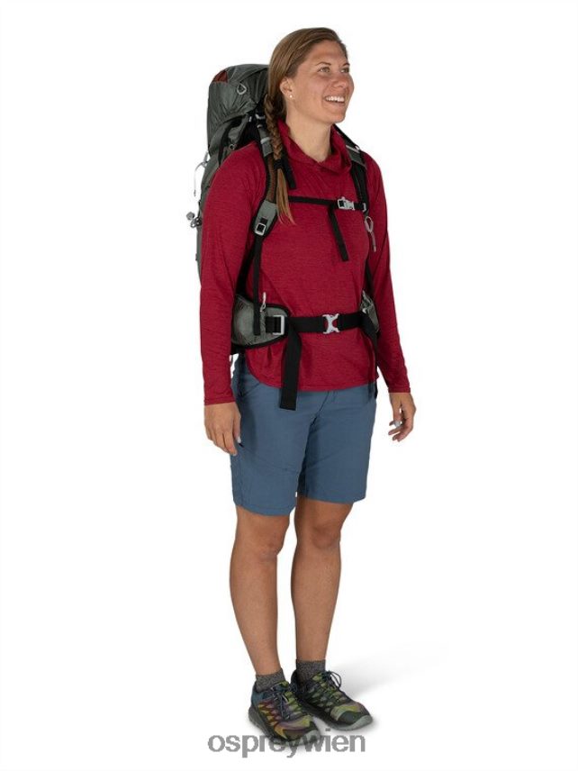 Frauen eja 38 ultraleichter Rucksack | Tageswandern Osprey tiefes Blaugrün Rucksack J4028N250