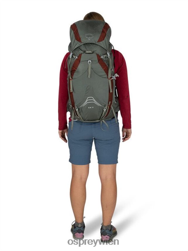 Frauen eja 38 ultraleichter Rucksack | Tageswandern Osprey tiefes Blaugrün Rucksack J4028N250