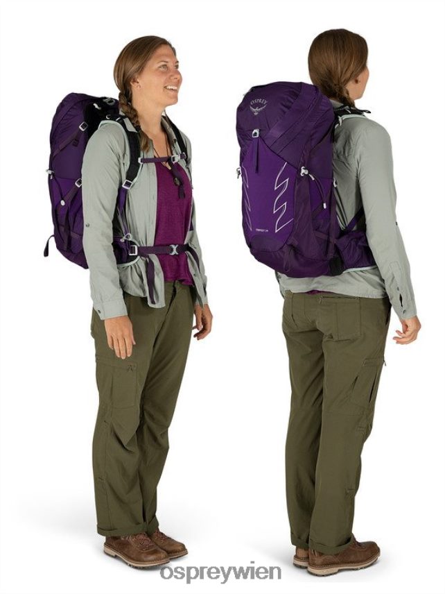 Frauen tempest 34 leichtes Rucksackwandern | Wandern | Multisport Osprey Stealth-Schwarz Rucksack J4028N348