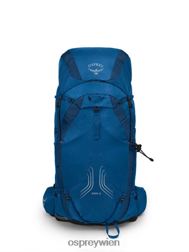 Männer Exos 38 Ultraleichter Rucksack | Tageswandern Osprey blaues Band Rucksack J4028N249
